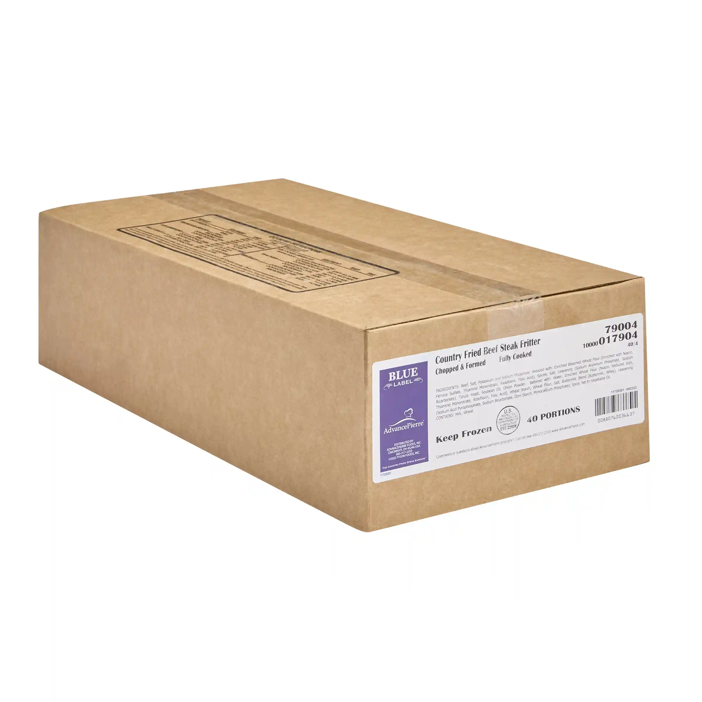 AdvancePierre™ Blue Label Reduced Sodium Fully Cooked Breaded Country Fried Beef Steak_image_5