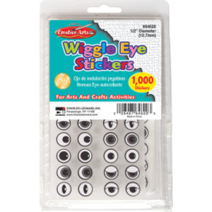 Creative Arts Wiggle Eyes Stickers, Black