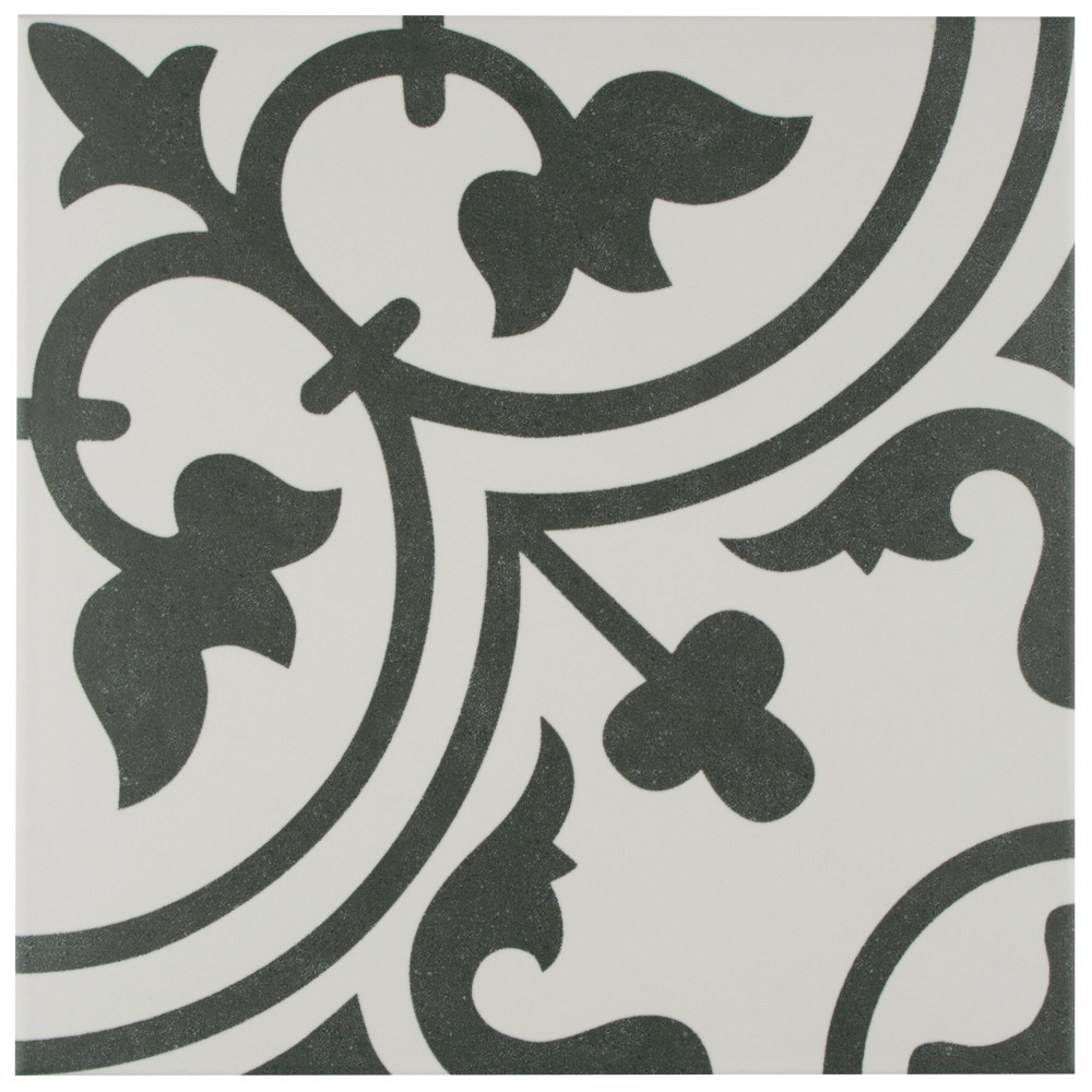 Arte White 9-3/4 in. x 9-3/4 in. Porcelain Floor and Wall Tile