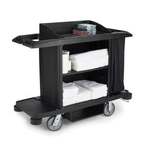 Rubbermaid Commercial, Executive Series, Executive Series™, Full Size Housekeep Cart, Traditional, Black