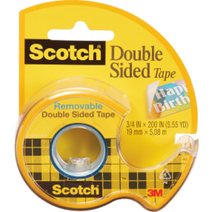 Removable Double Sided Tape, 3/4" x 200"