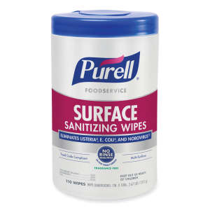 Gojo, PURELL® Foodservice Surface Sanitizing Wipes,  110 Wipes/Container