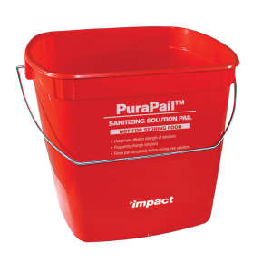 Impact, PuraPail, "Sanitizing", 3qt, Pail, Red