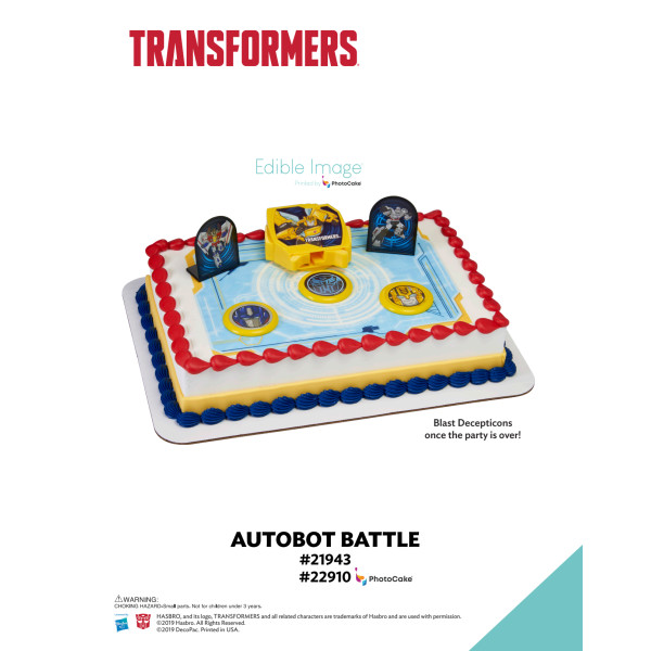 Transformers™ Autobot Battle  The Magic of Cakes® PhotoCake® Enhanced Background Page