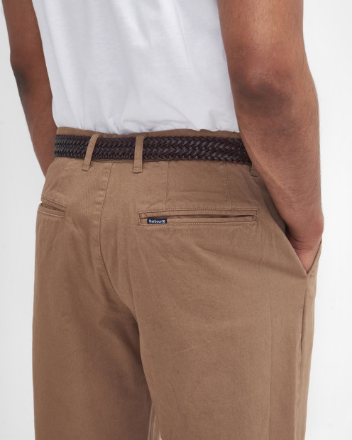 Washed Stretch Tailored Trousers Stone
