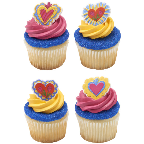 Milagros Hearts Cupcake Rings