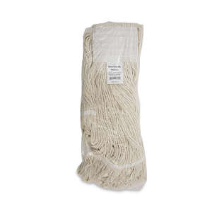 Boardwalk, Premium Saddleback Pro Loop Rayon Looped-End Wet Mop Head with 5" Headband, 24 oz, White