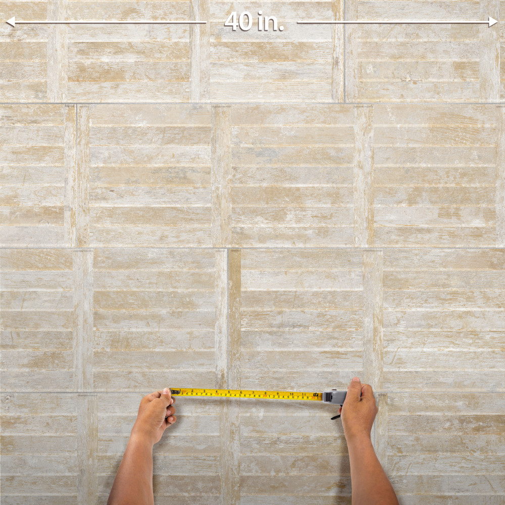 Habanera Decor Beige 11-7/8 in. x 35-1/2 in. Ceramic Wall Tile