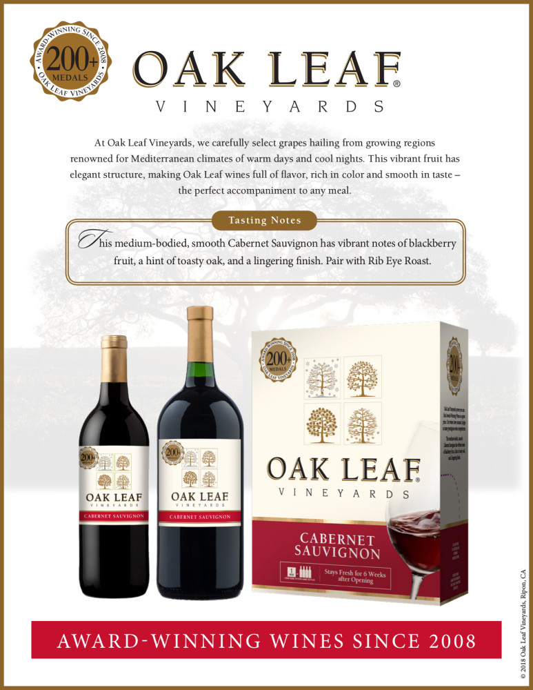 Oak Leaf® Vineyards Sauvignon Red Wine 750ml, American