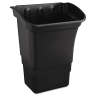 Rubbermaid Commercial, Optional Utility Cart Refuse/Utility Bin, 8 gal, Polyethylene, Black
