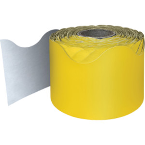 Yellow Rolled Scalloped Border, 65 Feet