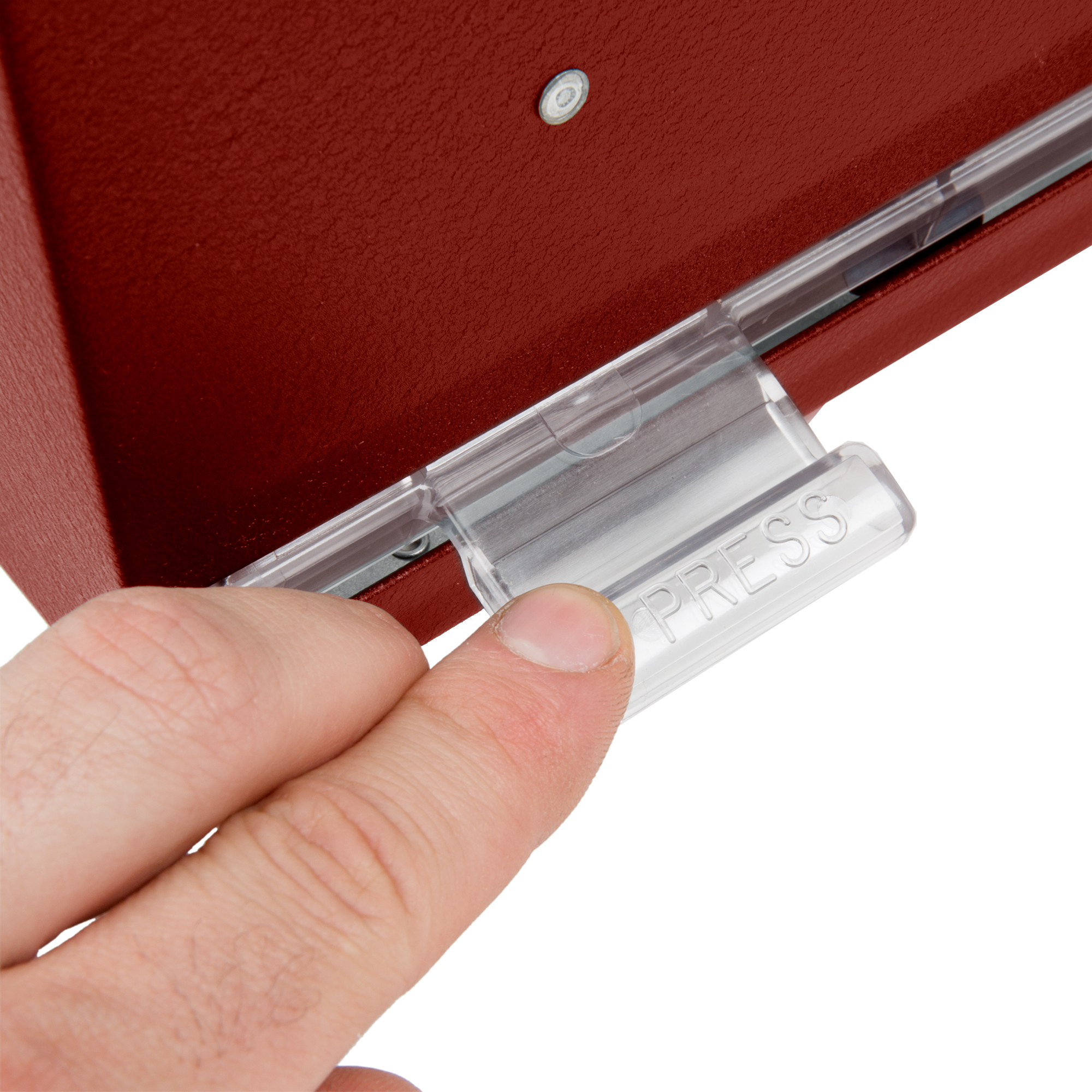 Twosided bulk unwrapped straw dispenser in red Vollrath Foodservice