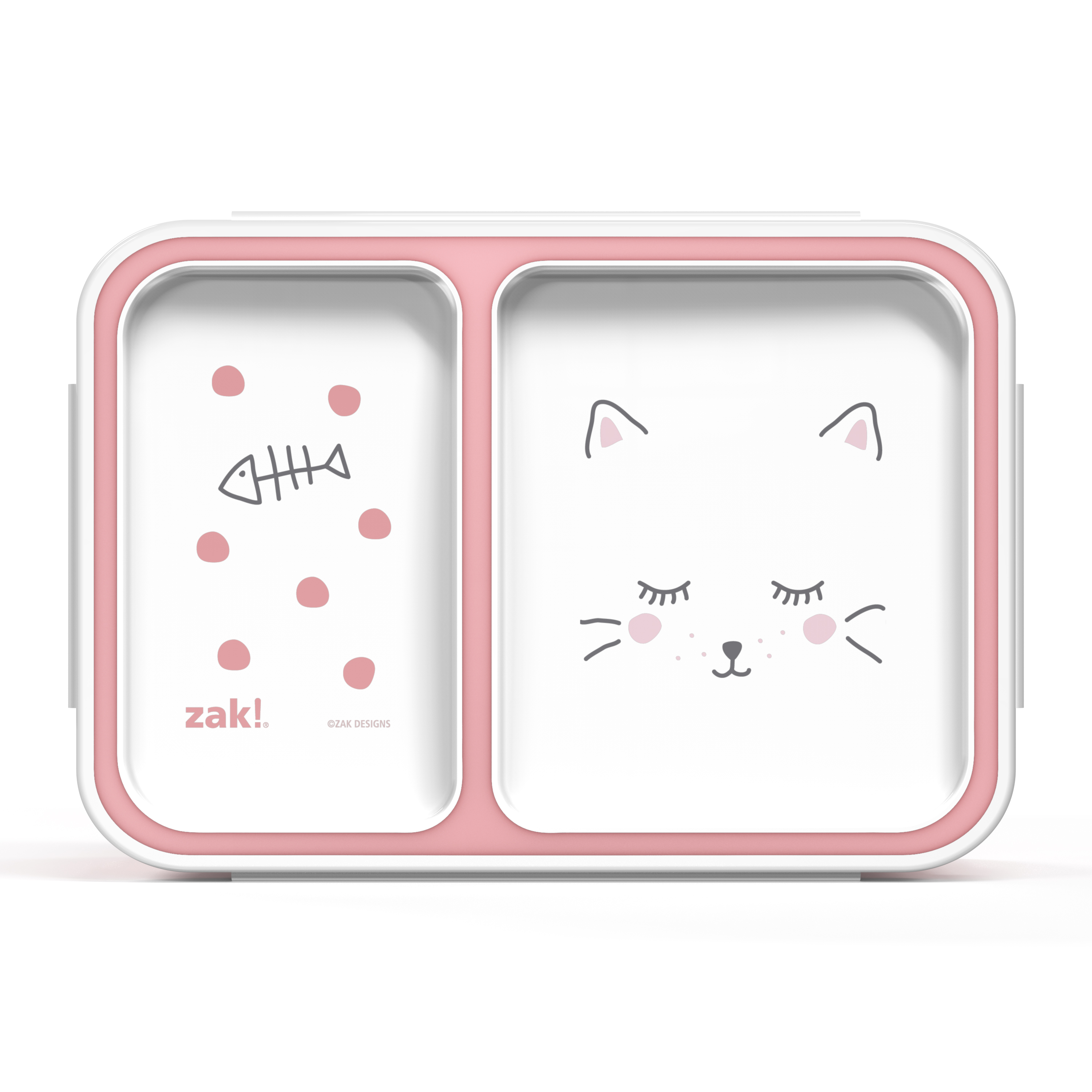 Soft Lines Dual-compartment Reusable Bento Box, Kitties slideshow image 2 Soft Lines Dual-compartment Reusable Bento Box, Kitties slideshow image 2