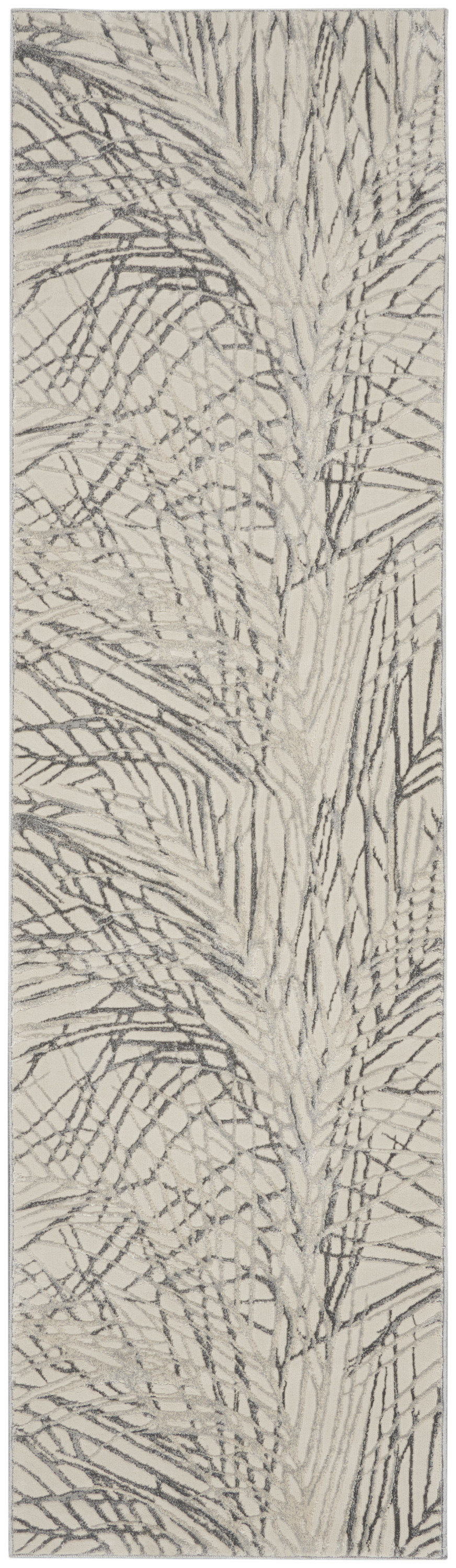 Nourison Rustic Textures 2'2" x 7'6" Ivory/Grey Modern Indoor Rug