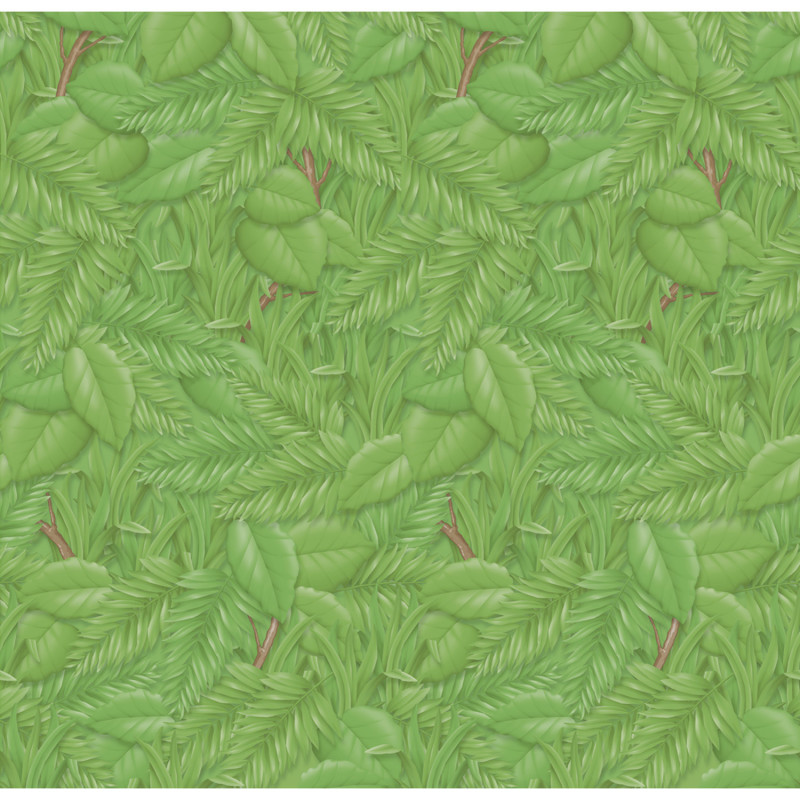 Bulletin Board Art Paper, Tropical Foliage, 48" x 50', 1 Roll