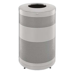 Rubbermaid Commercial, Classics, Open Top, 51 gal, Metal, Stainless Steel, Round, Receptacle