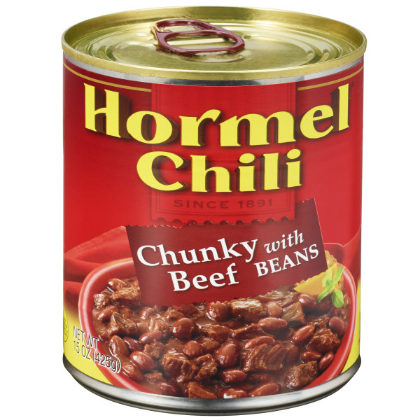 HORMEL(r) CHUNKY CHILI w/BEANS - 12/15 OZ . C1C1 - Front Center In Package (Hi Res)