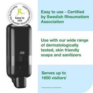Tork, S4, 1000ml, Black, Manual Dispenser