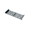 Rack Shelf with Universal Mounting Pattern Steel 2-Mounting Point 1 RU Black 1.75 H x 19 W x 5.5 D in.