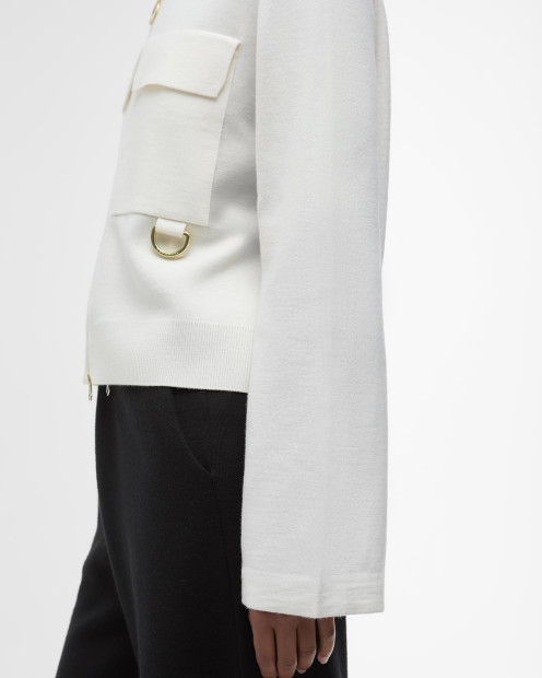 Alma Knitted Jacket Ecru/Oatmeal