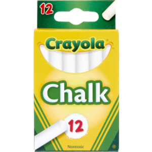 White Chalk Sticks, 12 Count