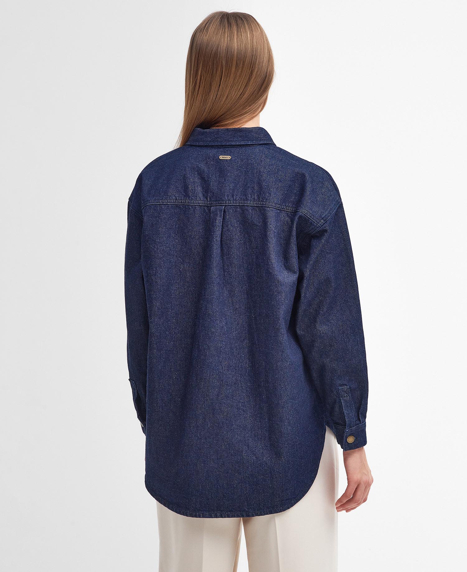 Cassie Denim Oversized Long-Sleeved Shirt image number 1