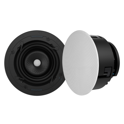 VX64R 6″ ROUND IN-CEILING SPEAKER W/ WHITE MICRO TRIM GRILLE (1 PAIR)
