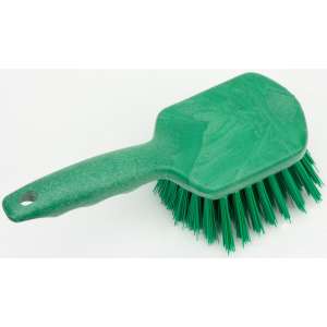 Carlisle, Sparta, 3in, Color Coded Floater Scrub Brush, 8in Handle, Polypropylene Bristles, Green