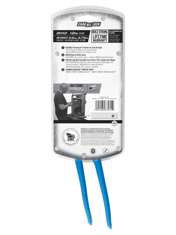 2012 12-inch Oil Filter/PVC Angled Head Pliers