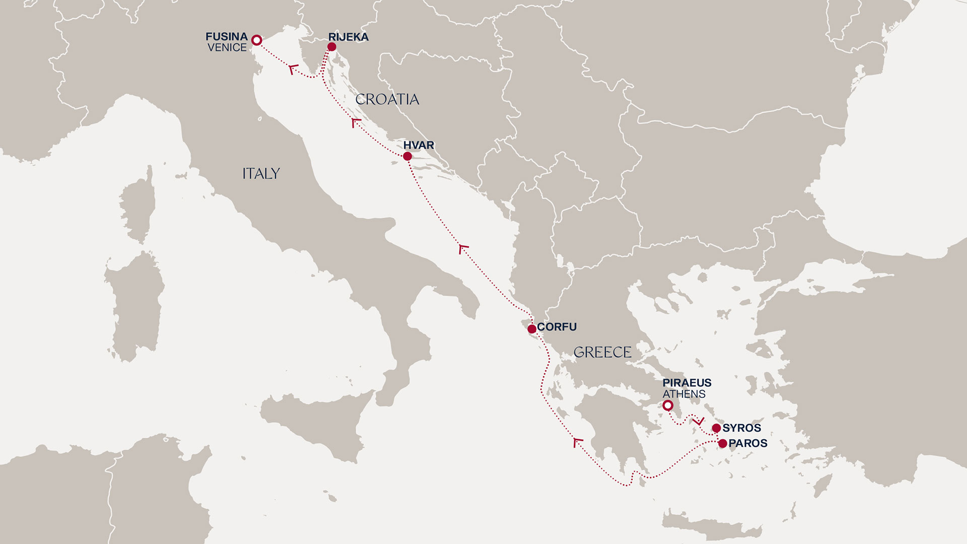 Itinerary map