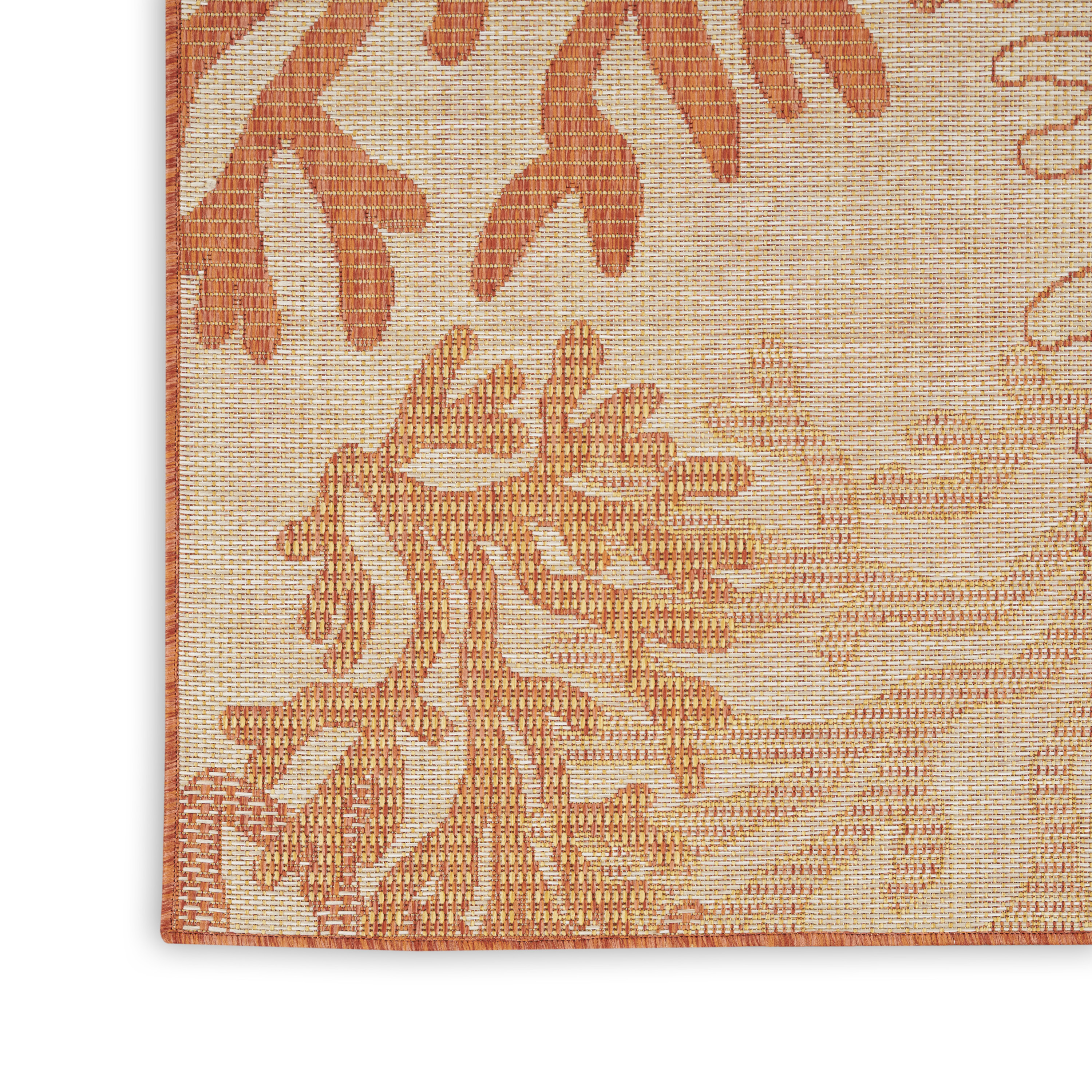 Nourison Garden Oasis 5' x 7' Coral Coastal, Nautical & Beach Rug