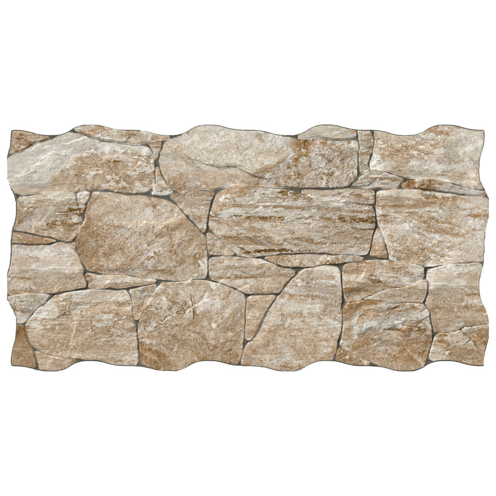 Caldera Roques Stone 12-5/8 in. x 25-1/8 in. Porcelain Floor and Wall Tile
