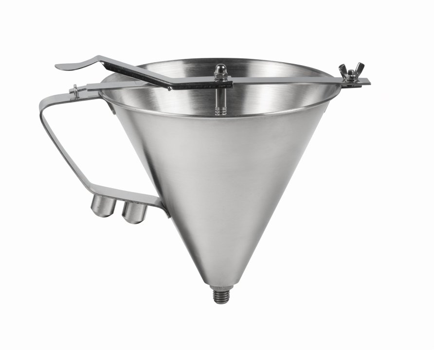 Economic confectionery funnel 1 liter 4 mm opening with 6 mm interchangeable nozzle