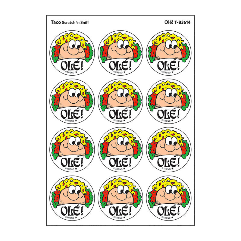 Olé!/Taco Scented Stickers, Pack of 24