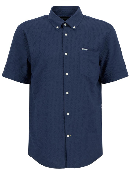 Longhall Seersucker Tailored Short-Sleeved Shirt Longhall Seersucker Tailored Short-Sleeved Shirt