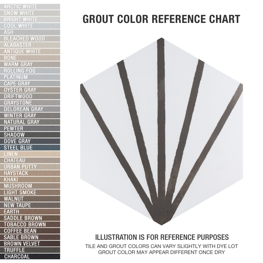 Horizon Dawn Hex Nero 7-3/4 in. x 9 in. Porcelain Floor and Wall Tile