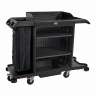 Rubbermaid Commercial, Full Size Housekeeping Cart, Black