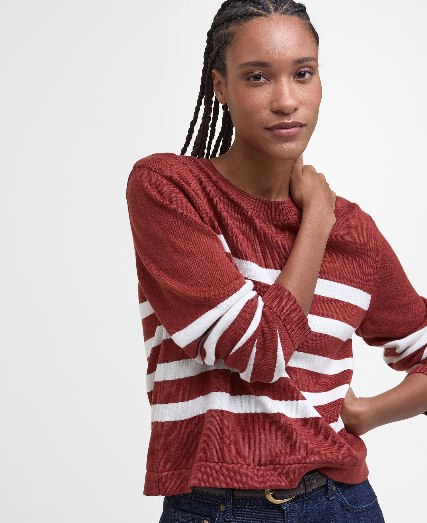 Demi Striped Crew Neck Jumper image number 3