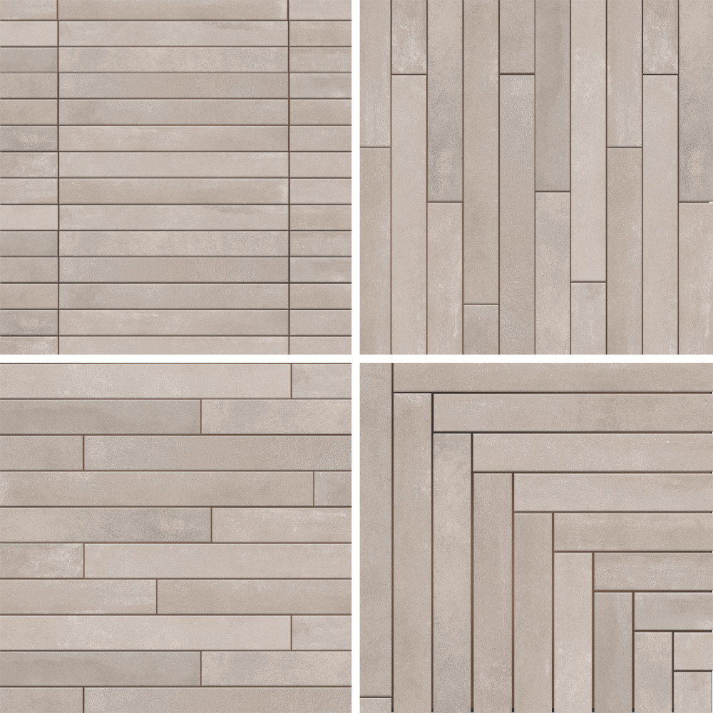 Tucson Greige 1-7/8 in. x 17-3/4 in. Porcelain Floor and Wall Tile