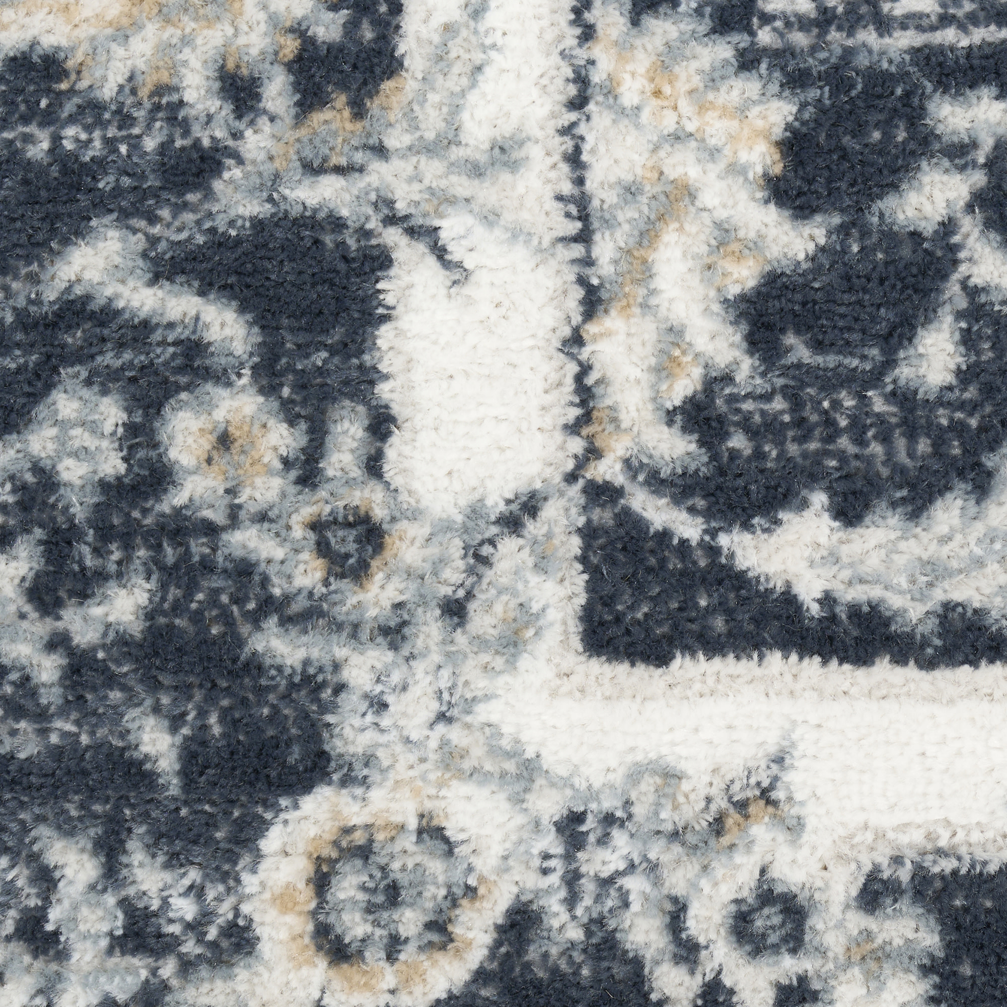 Nourison Dekor 7'10" x 9'10" Slate/Ivory Vintage Indoor Rug