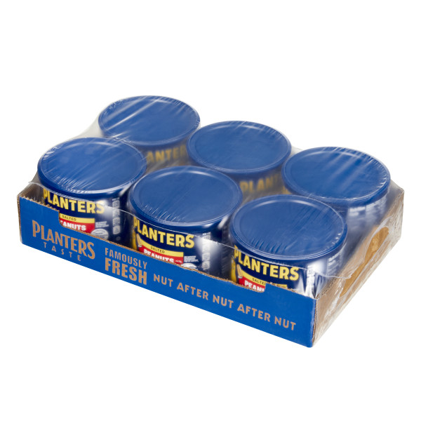 PLANTERS(r) Peanuts Salted 6/9.5oz . C1RA - Front Right Closed Case (Hi Res)