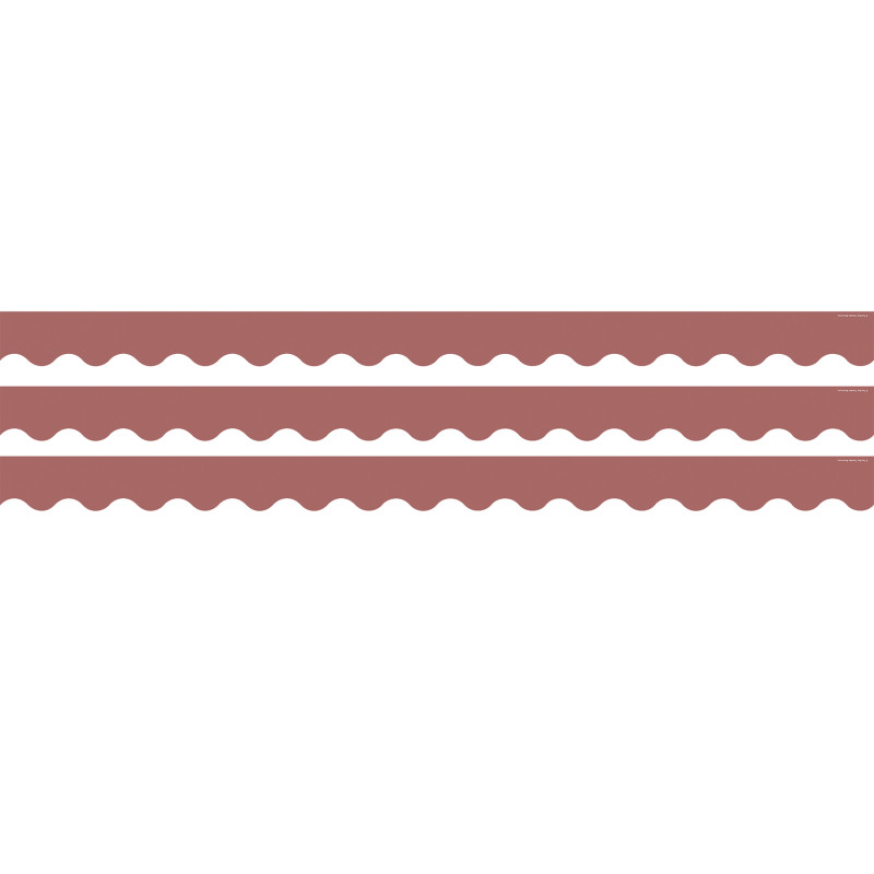 Deep Rose Scalloped Rolled Border Trim, 50 Feet, 3 Rolls