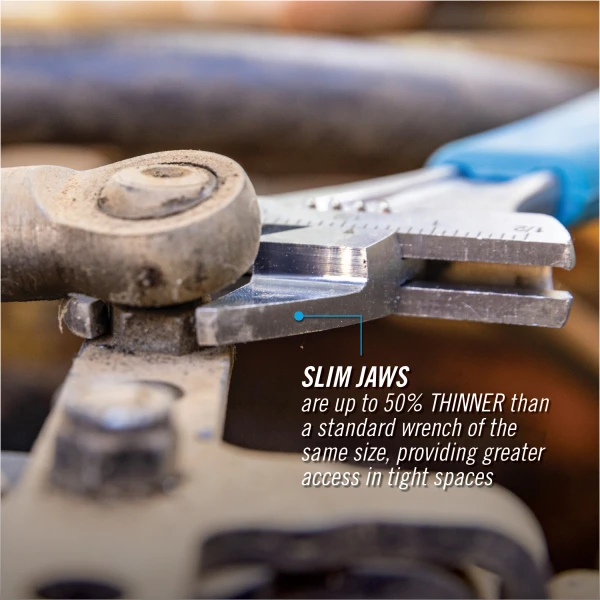 6SWCB 6-inch CODE BLUE® WideAzz® Slim Jaw Adjustable Wrench
