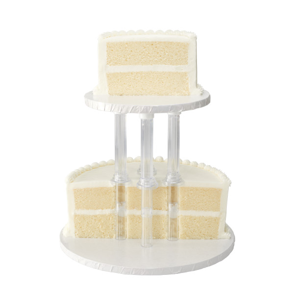 Separated 2-Tier Round 6" & 10" Cake Structure Set