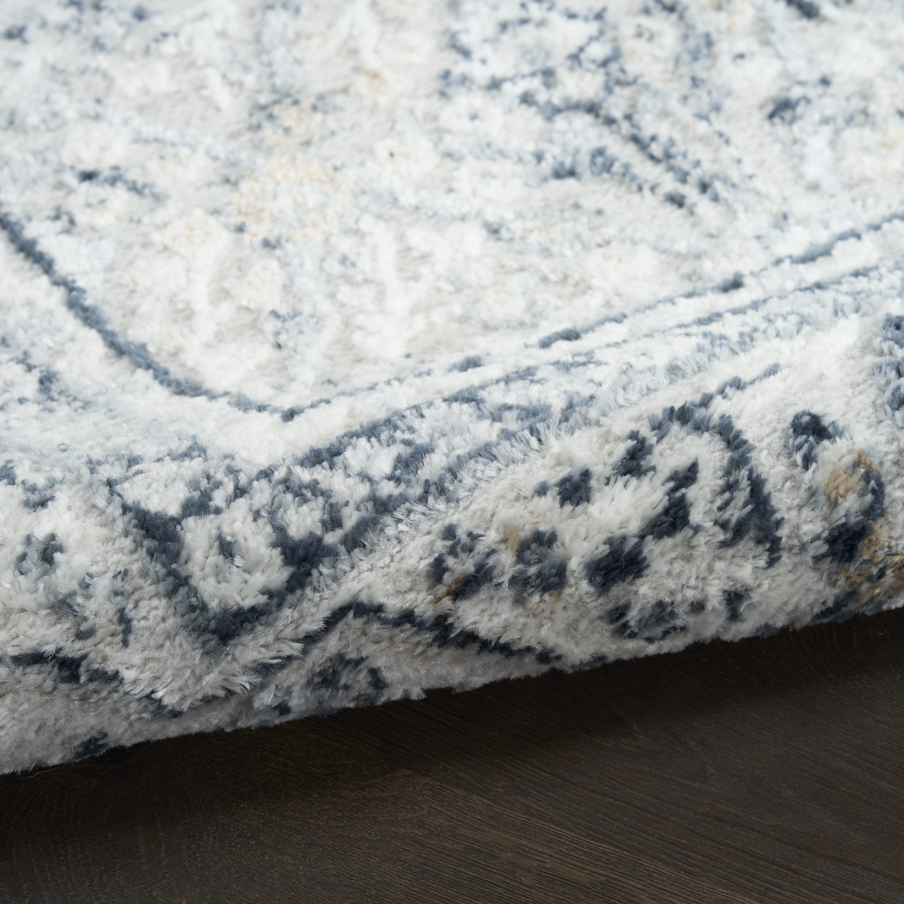 Nourison Dekor 5'3" x 7' Grey Navy Vintage Indoor Rug