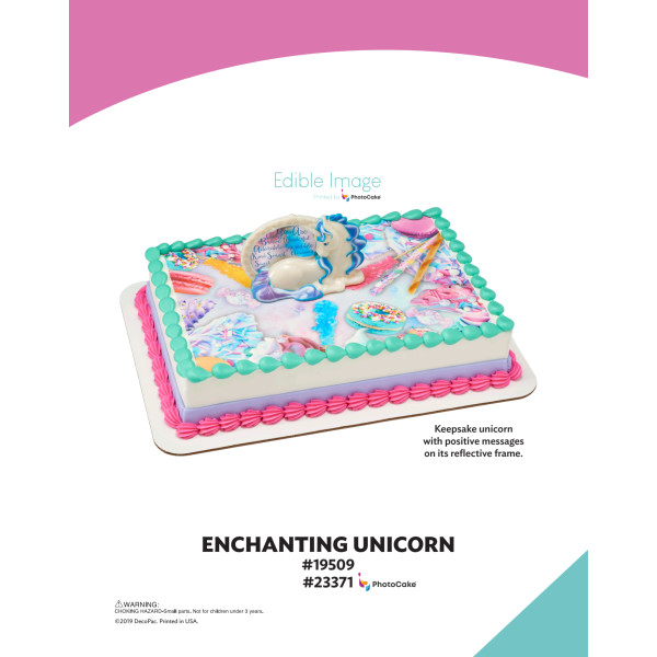 Enchanting Unicorn The Magic of Cakes® PhotoCake® Enhanced Background Page