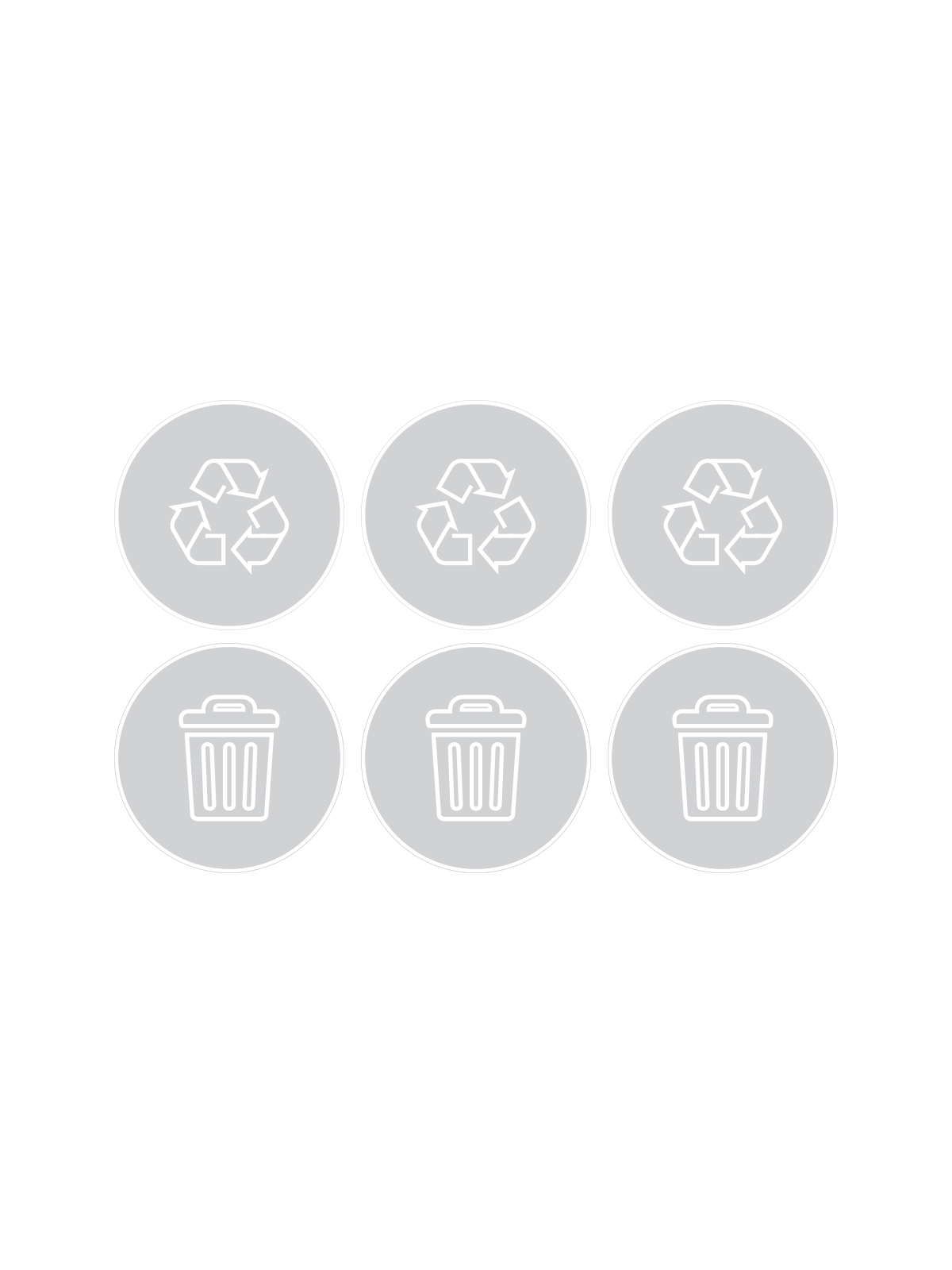 SPECTRUM (6 Pack) – Label – Mobius Loop-Waste – Clear-White