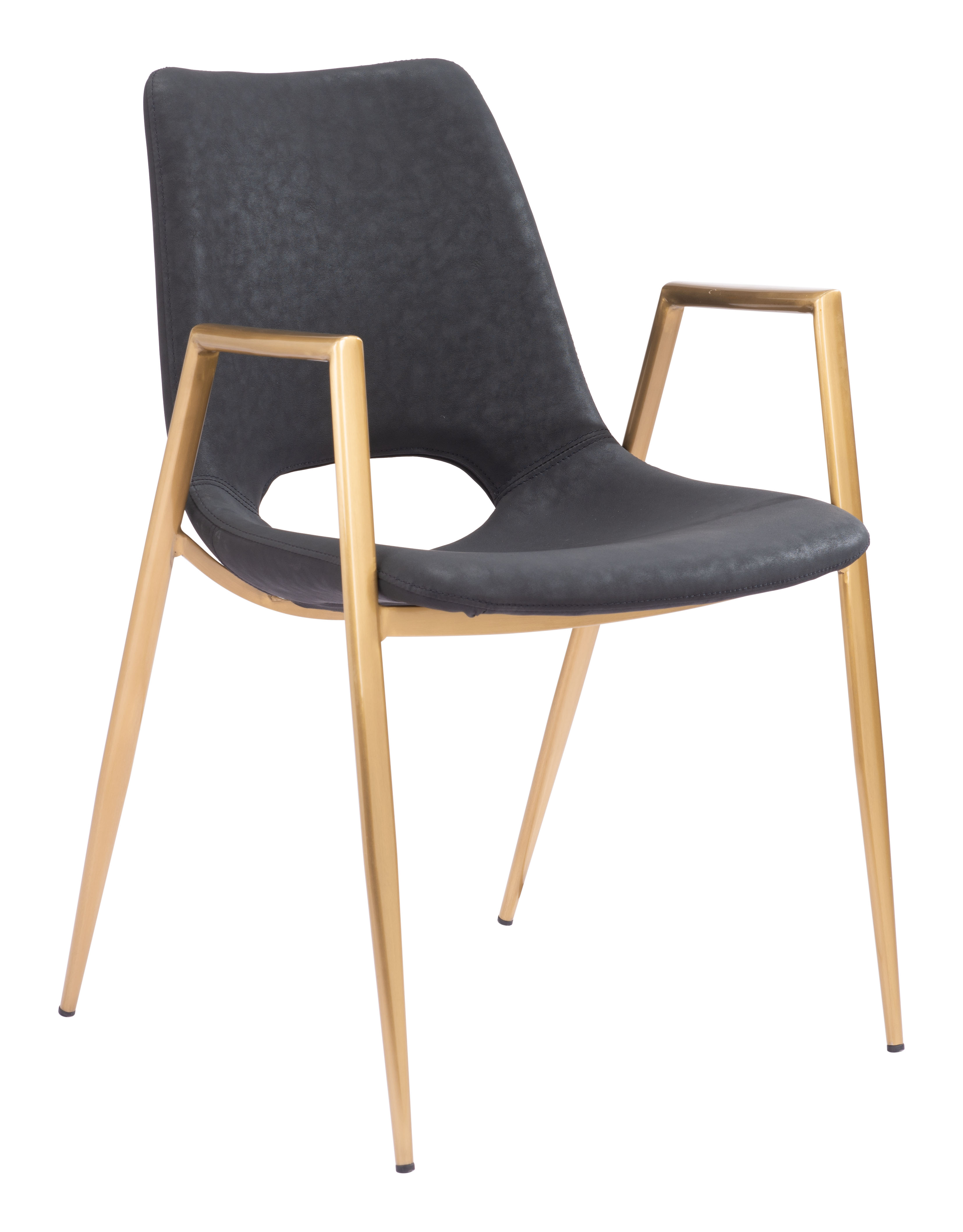 Desi Dining Chair (Set of 2) Black & Gold product image