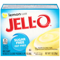 Jell-O Lemon Sugar Free Fat Free Instant Pudding & Pie Filling, 1 oz Box