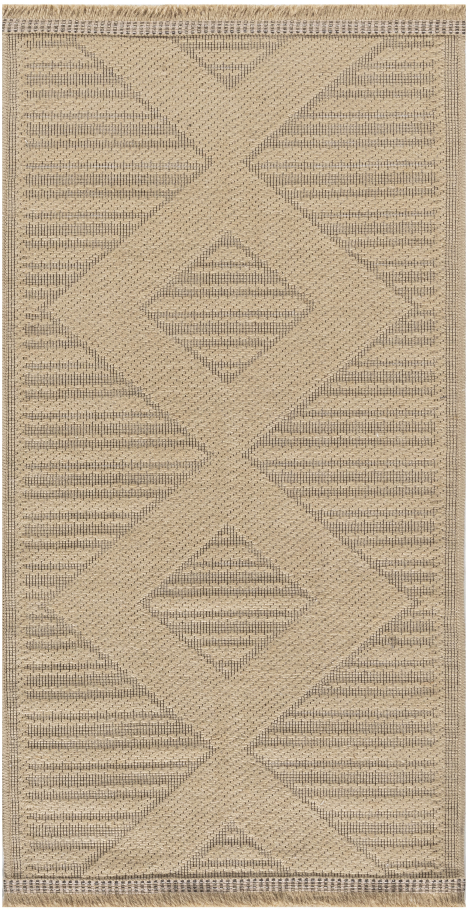 Nourison Washable Jute 2' x 4' Natural Beige Modern Indoor Rug